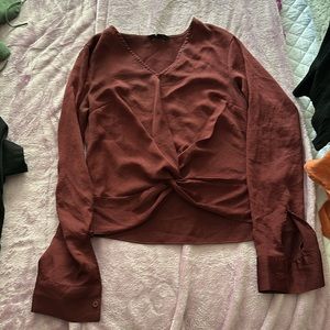 Express Burgundy Blouse